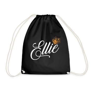 Ellie Nom pour femmes enfants bambins - Ellie Nom de famille - Sac de sport léger - noir - Devant