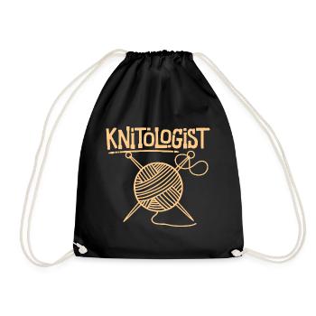Maître du tricot - Sac de sport léger - noir - Devant