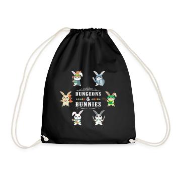 Dungeon Osterhase - Turnbeutel - Schwarz - Vorne