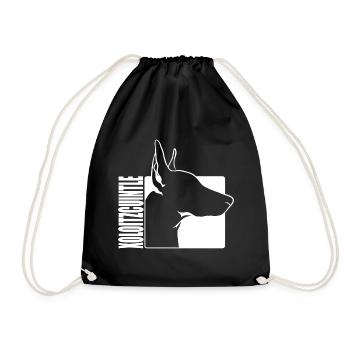 Xoloitzcuintle Profile Dog Dogs Wilsigns - Drawstring Bag - black - Front