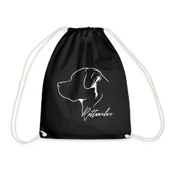 Rottweiler Profile Dogs Dog Wilsigns - Drawstring Bag - black - Front