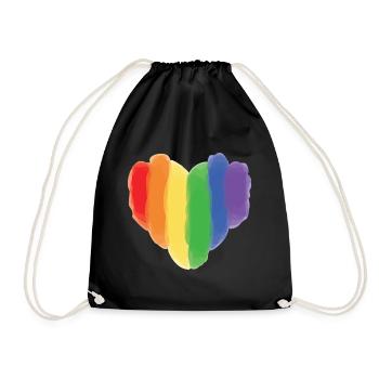 LGBT - Drawstring Bag - black - Front