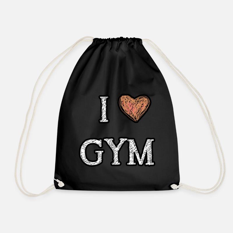 Gym - Drawstring Bag - black
