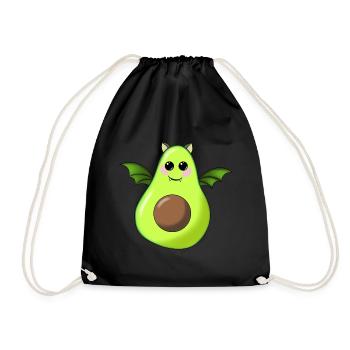 Avocado Fledermaus - Turnbeutel - Schwarz - Vorne