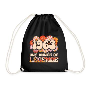 Année De Légende 1963 Femme 60 Ans Anniversaire - Sac de sport léger - noir - Devant