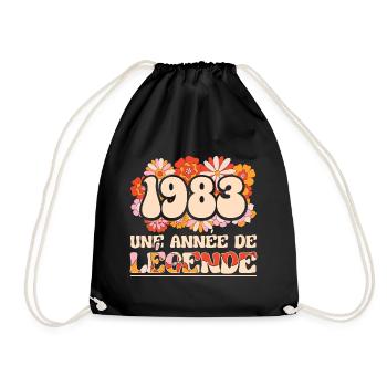 Année De Légende 1983 Femme 40 Ans Anniversaire - Sac de sport léger - noir - Devant