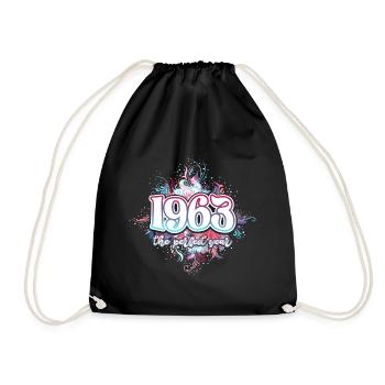 Fête Anniversaire Femme 1963 60 Ans Anniversaire - Sac de sport léger - noir - Devant