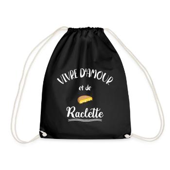 Vivre d'Amour et De Raclette - Sac de sport léger - noir - Devant