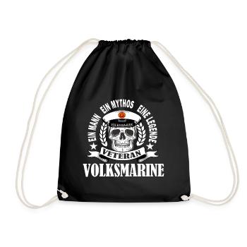 Veteran Volksmarine NVA - Turnbeutel - Schwarz - Vorne
