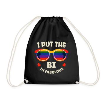 Bi in fabelhafter LGBT Gay Pride - Turnbeutel - Schwarz - Vorne
