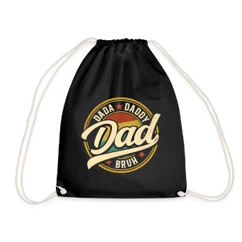 Dada Papa Bruh Vatertagsgeschenk 2024 - Turnbeutel - Schwarz - Vorne