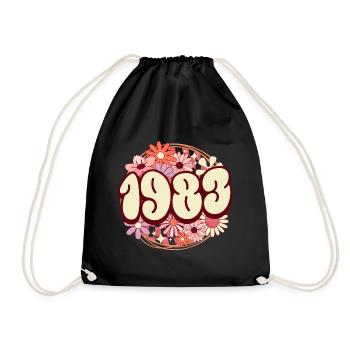 Geburtstagsfeier Frau 1983 40-jähriges Jubiläum - Turnbeutel - Schwarz - Vorne