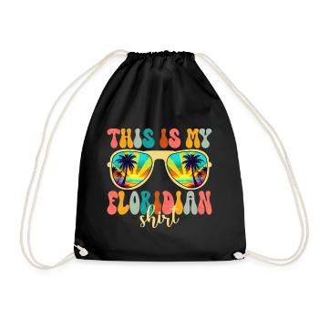 Loves Florida Summer Vacation - Drawstring Bag - black - Front