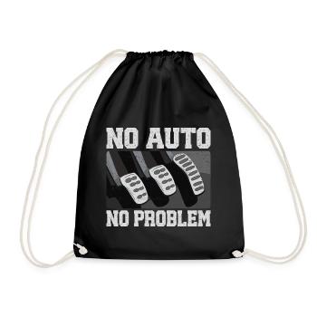 Automatique Voiture Manuelle Humour Conducteur - Sac de sport léger - noir - Devant