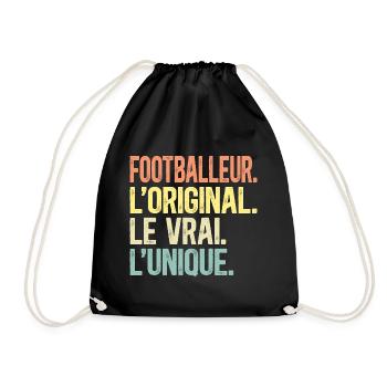 Footballeur L'Original Le Vrai L'Unique Homme - Sac de sport léger - noir - Devant