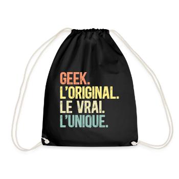 Geek L'Original Le Vrai L'Unique Homme Gameur - Sac de sport léger - noir - Devant