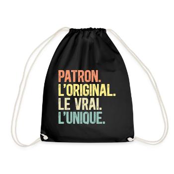 Patron L'Original Le Vrai L'Unique Homme Patron - Sac de sport léger - noir - Devant