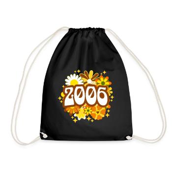 Rétro Groovy Année 2006 Femme 18 Ans Anniversaire - Sac de sport léger - noir - Devant