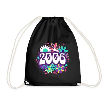 Rétro Groovy Année 2006 Femme 18 Ans Anniversaire - Sac de sport léger - noir - Devant