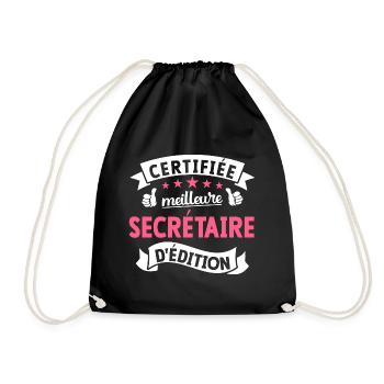 Meilleure Secrétaire D'Édition Cadeau Secrétaire - Sac de sport léger - noir - Devant