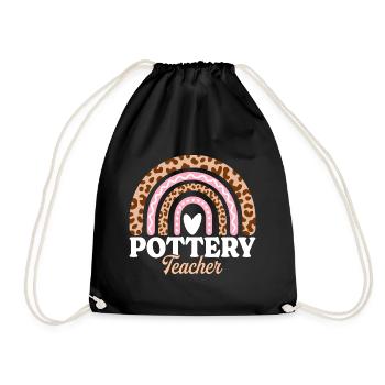 Arc-En-Ciel Prof Femme Enseignante De Poterie - Sac de sport léger - noir - Devant