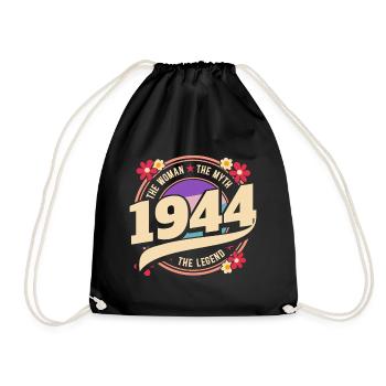 Jahr 1944 Die Legende 80 Jahre Jubiläum - Turnbeutel - Schwarz - Vorne