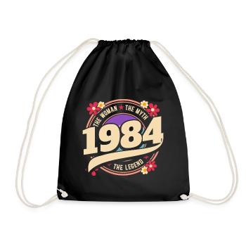 Year 1984 The Legend 40 Years Anniversary - Drawstring Bag - black - Front