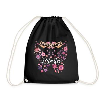 Papillon Femme Enseignante Retraite - Sac de sport léger - noir - Devant