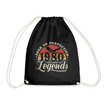 1980 ' s Vintage Born Legends cadeau d’anniversaire - Sac de sport léger - noir - Devant