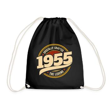 Vintage Year 1955 Legend 70 Years Anniversary - Drawstring Bag - black - Front