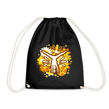 Gymnastik Geschenk Mama Turnerin - Turnbeutel - Schwarz - Vorne