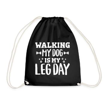 Witz Gym Zitat Lustiger Humor Hund - Turnbeutel - Schwarz - Vorne