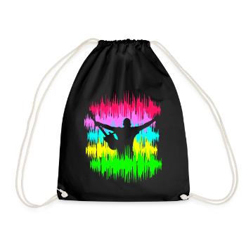 music music - Drawstring Bag - black - Front