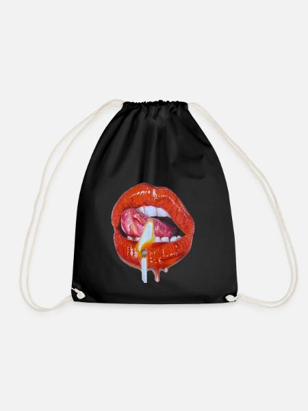 Firelips - Drawstring Bag - black