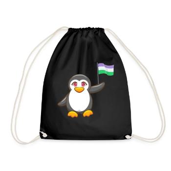 Antarctique Animal Gay Pride Pingouin Genderqueer LGBT - Sac de sport léger - noir - Devant