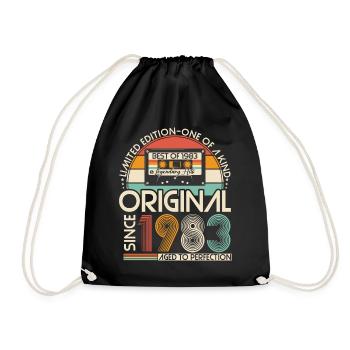Original 1983 Vintage Vintage Rétro Anniversaire - Sac de sport léger - noir - Devant