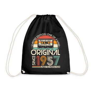 Original 1957 Vintage Vintage Rétro Anniversaire - Sac de sport léger - noir - Devant