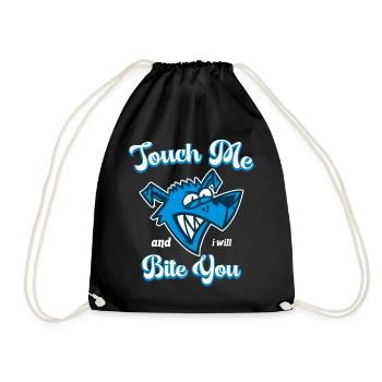 Touchez-moi et je vous mordrai drôles d’animaux graphique - Sac de sport léger - noir - Devant