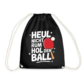 Table tennis Table tennis player - Drawstring Bag - black - Front