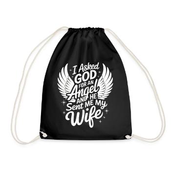 Woman Wife Partner Family Married - Drawstring Bag - black - Front