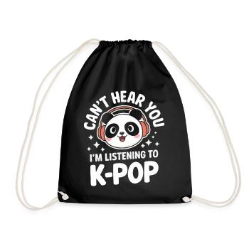 K-Pop Musik Koreanischer Pop - Turnbeutel - Schwarz - Vorne