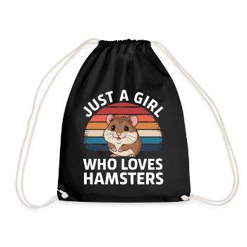 Hamster - Turnbeutel - Schwarz - Vorne