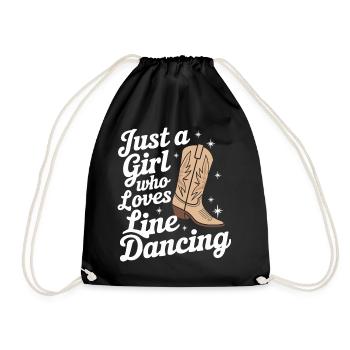Line Dancing Dancing Dancers - Drawstring Bag - black - Front