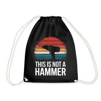 Funny DIY Handyman Repairman - Drawstring Bag - black - Front