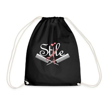 Style vom Frisör / hair style (2c) - Drawstring Bag - black - Front