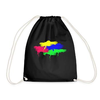 Color - Colorful - Life - Fun - Drawstring Bag - black - Front
