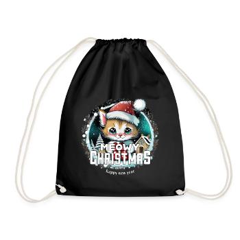 Chat de Noël - Miaouss, Noël - Sac de sport léger - noir - Devant