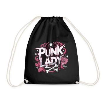 Femme Punk Skateuse Rockeuse Punk - Sac de sport léger - noir - Devant