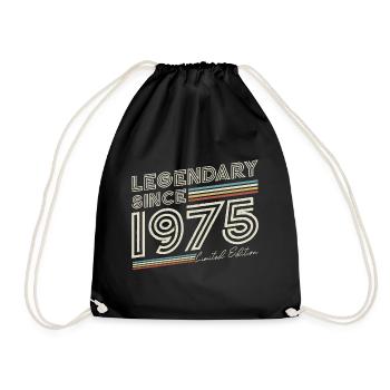 Légendaire depuis 1975 Cadeau d’anniversaire vintage - Sac de sport léger - noir - Devant