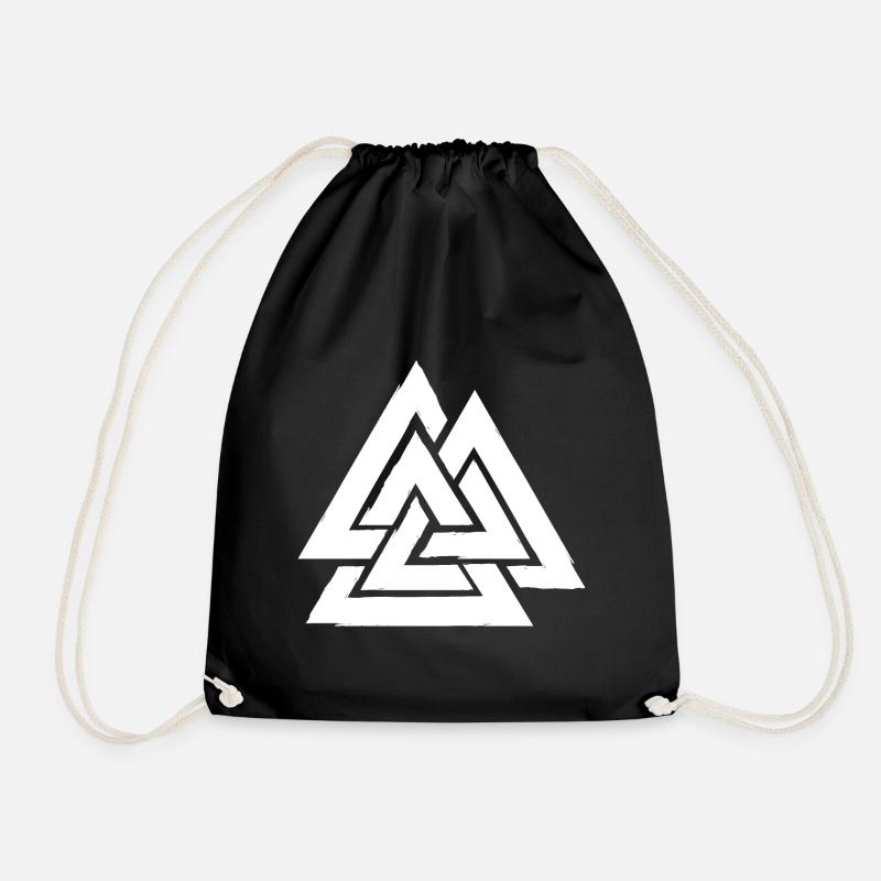 Valknut - Symbol von Odin - Turnbeutel - Schwarz